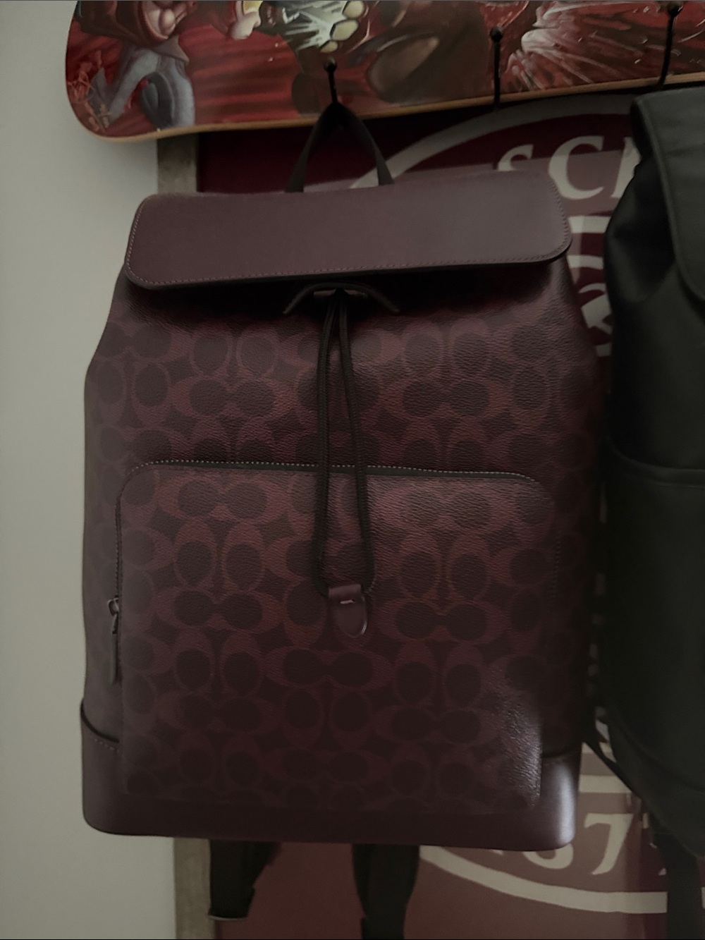 Brand new burgundy coach backpack